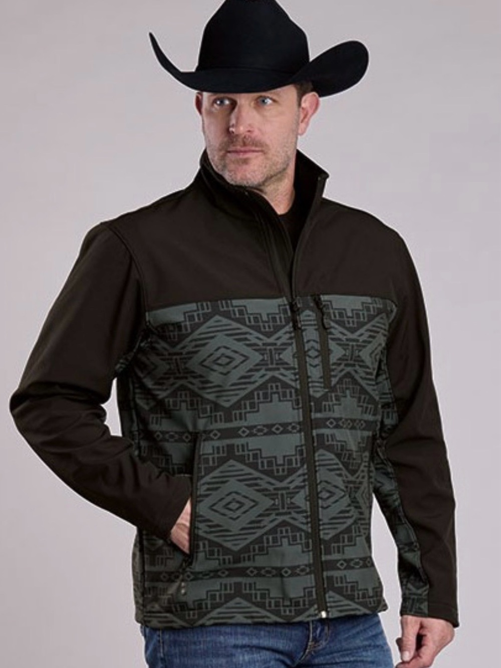 🌟NWT🌟 Roper Mens Black Aztec Softshell Jacket